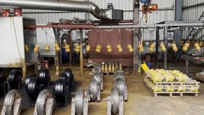 Undercarriage Parts After Coating