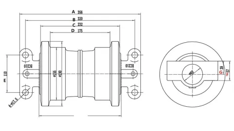 EC210 Track roller