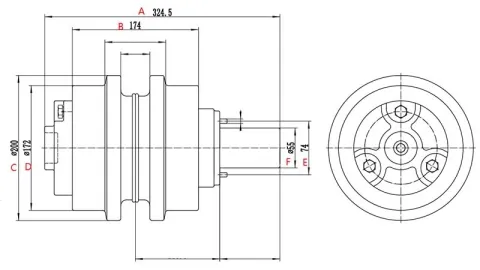 Carrier Roller for Komatsu D50 Bulldozer