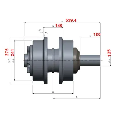 Carrier Roller for Komatsu PC2000 Excavator