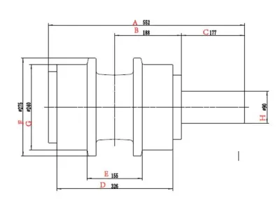 Carrier Roller for Komatsu D475 Bulldozer