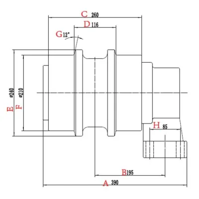 Carrier Roller for Hitachi EX1200 Excavator