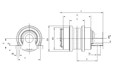 Carrier Roller for Hitachi EX300 Excavator