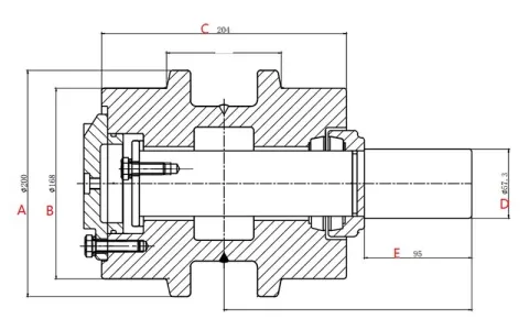Carrier Roller for Volvo EC460 Excavator