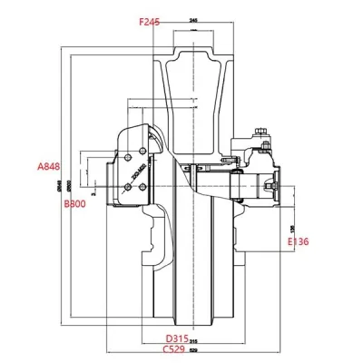 Idler for Komatsu D155 Bulldozer