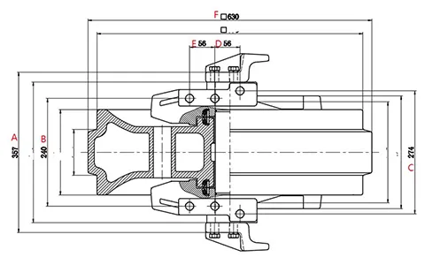 Idler for Komatsu D65 Bulldozer