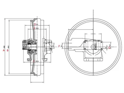 Rear Idler for Caterpillar D5B Bulldozer