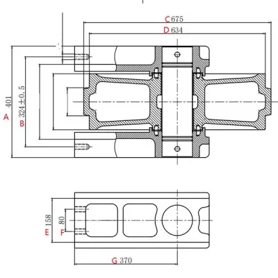 Idler for Caterpillar E365 Excavator