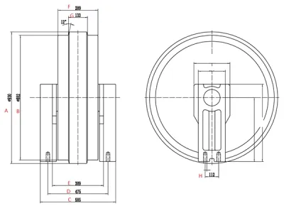 Idler for Hitachi EX1200 Excavator