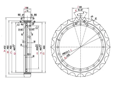 Sprocket for Komatsu PC300 Excavator