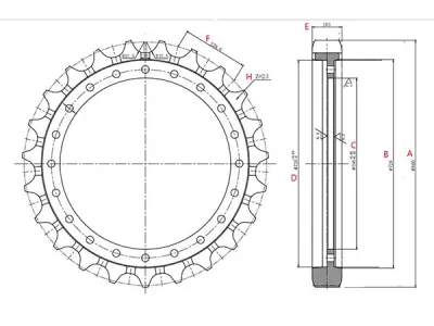 Sprocket for Caterpillar E350 Excavator