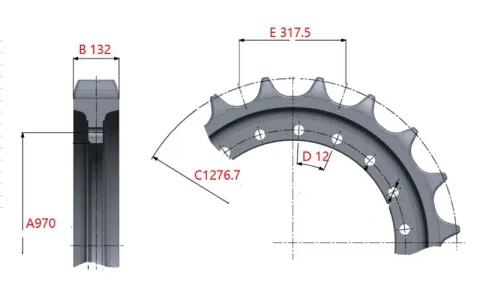 Sprocket for Hitachi EX1900 Excavator