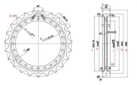 Sprocket for Hitachi ZX870 Excavator