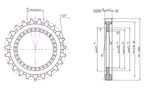 Sprocket for Volvo EC700 Excavator