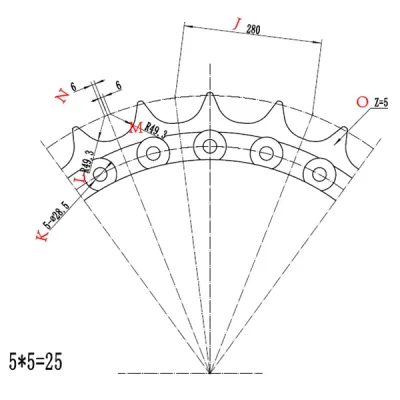 Sprocket Segment for Komatsu D375 Bulldozer