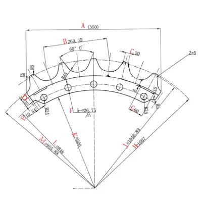 Sprocket Segment for Komatsu D275 Bulldozer