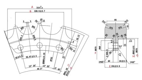 Sprocket Segment for Komatsu D155 Bulldozer