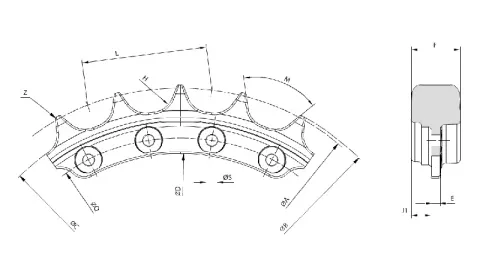 Sprocket Segment for Komatsu D65 Bulldozer